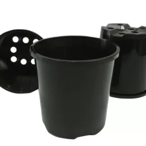 Slimline Flower Pots 100mm Blk
