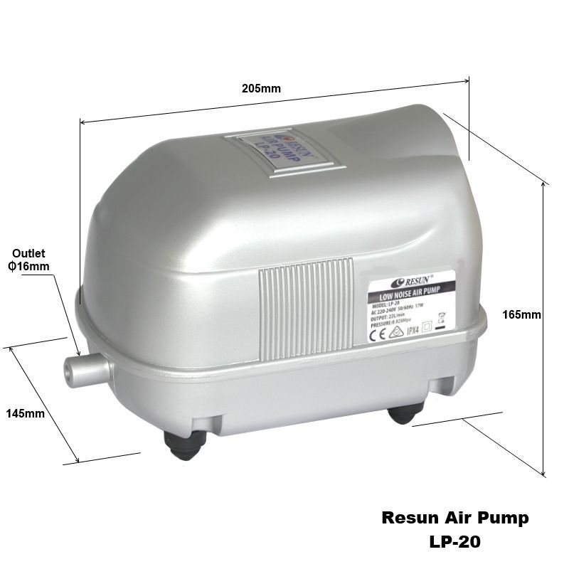 RESUN 6 Outlet Air Pump 1320 L/Ph - Image 3